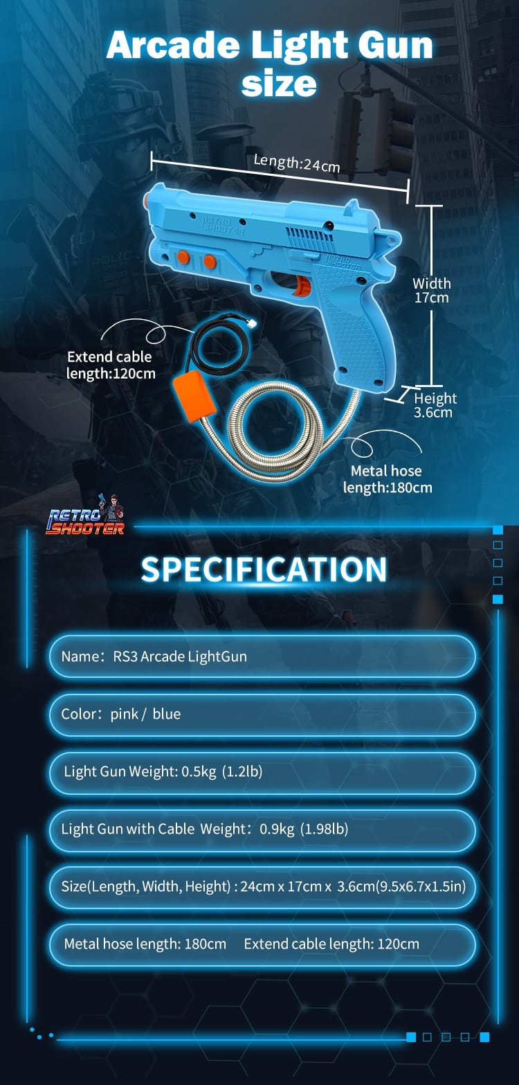 Arcade lightgun specification list